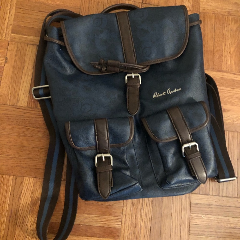 Robert Graham Backpack Dark Blue Pattern